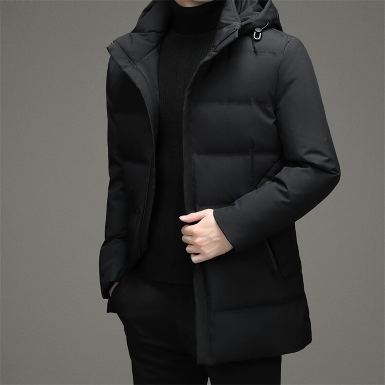 羽绒服男2023新款冬季灰鸭绒加厚保暖外套中青年可脱卸帽上衣男装,男装羽绒服,电商B212（原钱塘6029）