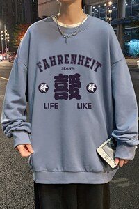 S6256-P28  秋季圆领卫衣男大码韩版宽松长袖外套图片