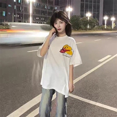 万针全刺绣工艺抖音得物高品质260克重磅纯棉双纱美式高街短袖T恤，男装T恤，电商A486