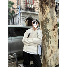 网图有货慵懒翻领宽松休闲毛衣男老钱风针织打底衫A127-P65，男装针织衫/毛衣，星座1505