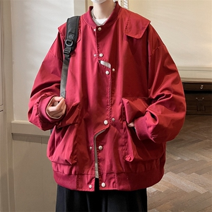 错位门禁飞行员夹克男外套男棒球衣服XH26-P70,蓝色假领毛衣搭配外套女图片