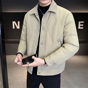 新款男士小翻领羽绒服夹克加厚防寒309B-3-81061-P195图片