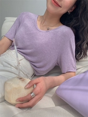 女友鹅蛋领设计百搭好看长袖，女装针织衫/毛衣，洛丽兰可