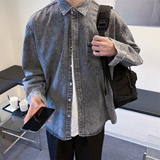 816B-CS001-P65春季新款牛仔外套休闲韩版衬衫内搭，男装衬衫，星座816B