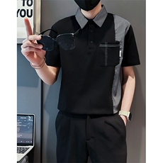 夏季流行翻领短袖polo衫男休闲百搭男士小众青年T恤TFC04，男装Polo衫，星座1116A（原606A-3）