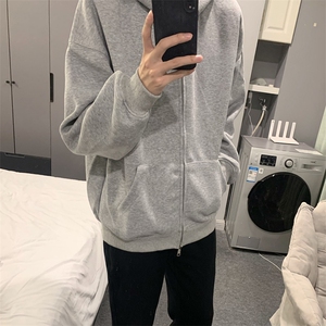 抖音得物高品质二开350克秋冬双头双拉链卫衣开衫外套W74图片
