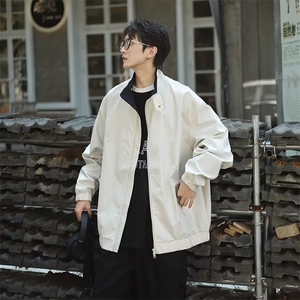 春秋简约日系复古冲锋衣夹克男款秋季宽松百搭棒球服外套 JK622图片
