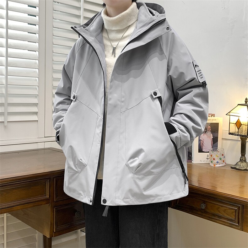 三合一情侣冲锋衣男石墨烯内里户外三防摇粒绒冲锋夹克-P128，男装夹克，电商B306