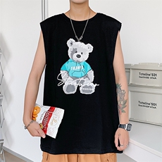 夏季港风宽松青少年休闲背心TC1116-P25，男装T恤，星座717