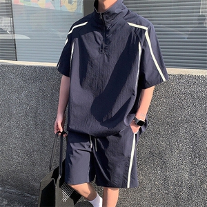 新款休闲短袖短裤套装图片