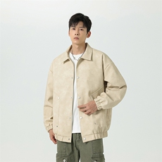脏脏皮衣外套男装秋季工装夹克潮牌机车服复古PU皮上衣JK8806P70，男装皮衣，星座311B-1