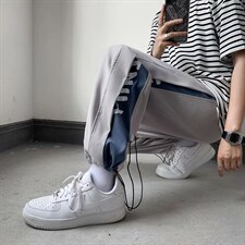 阔腿运动男夏季薄款直筒宽松束脚九分裤ins高街chic港味BK97-p30，男装休闲裤，星座1008-1