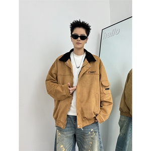 春季高级感外套夹克美式新款宽松休闲工装外套图片