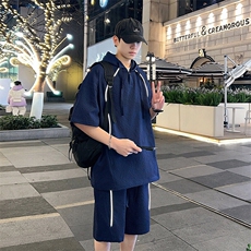 新款休闲短袖短裤套装，男装休闲套装，星座1206-1（原A206-1）