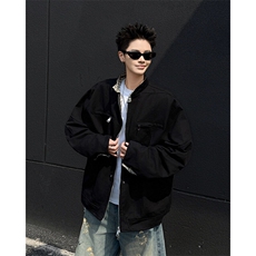 美式哈灵顿夹克立领牛仔外套痞帅高级感牛仔衣JK09357-P95，男装夹克，星座308B-1