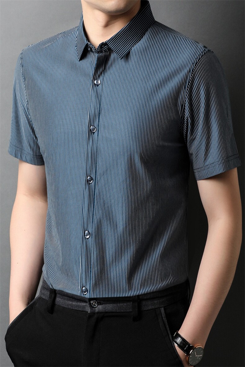 F5292A钱塘2020-1夏季40针高端男士精品算秀衬衫主推P100,男装衬衫,钱塘207-1