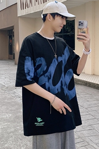 得物抖音 40支双纱高品质百搭圆领半袖纯棉短袖T恤男女 T7219-P45图片