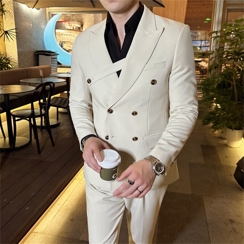 7722-P2452025秋季时尚英伦风男士双排扣西服西裤两件套装,男装西服,星座507A（原星座306B-2）