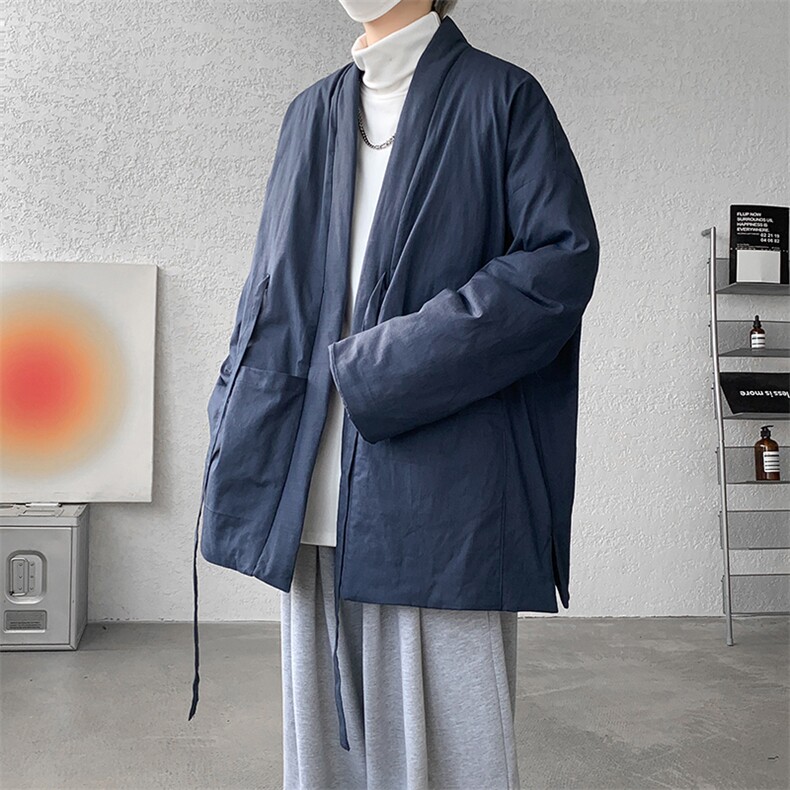 8XL-M新中式夹棉加厚棉衣冬棉麻复古禅意棉服棉袄MY1703P98控128,男装棉衣,电商D206-1