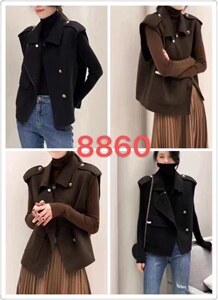 双面呢料马甲,女装马甲,嗨摩拉