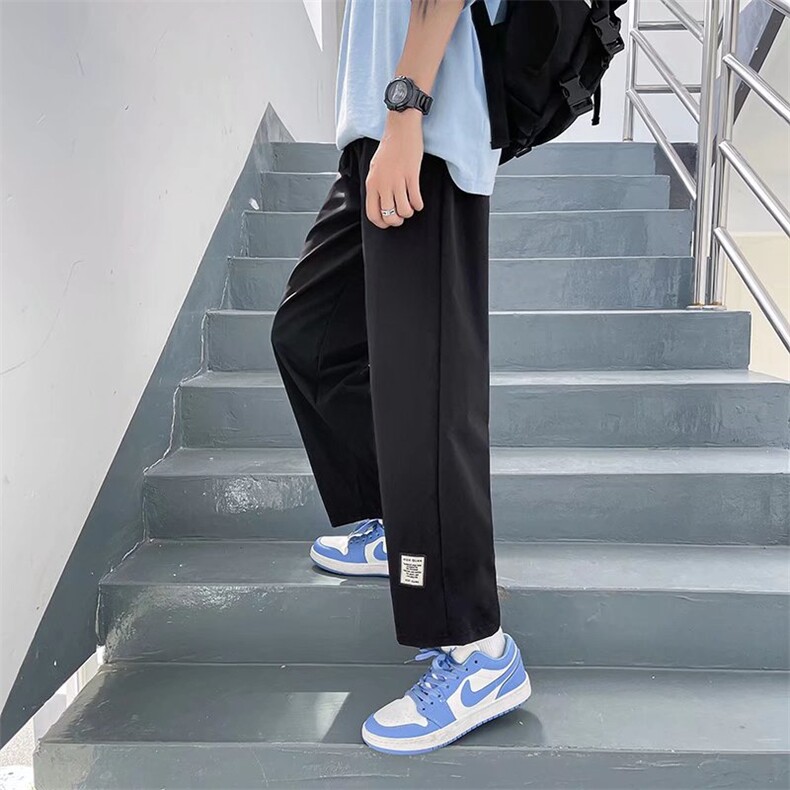 夏季运动休闲裤男潮牌ins韩版潮流百搭阔腿直筒宽松九分MK64-P30,男装休闲裤,星座1008-2