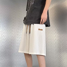 休闲短裤男夏季新款小众设计感宽松大码阔腿高街潮牌运动五分裤子，男装牛仔裤，星座1013