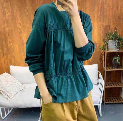 秋季新款圆领上衣，其它，左村