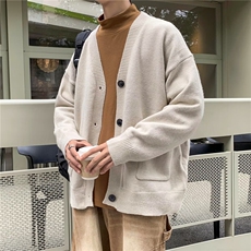 MM380-P53潮流韩版穿搭宽松针织衫外套韩系开衫毛衣，男装针织衫/毛衣，星座617A-2