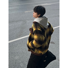 博主图不拿货cleanfit外套男毛呢撞色呢料夹克MJK01-P105，男装夹克，星座1007（原301D）