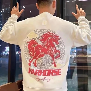 1506-1/WW42161/P33韩版新款圆领宽松上衣chic港风潮流卫衣马年图片