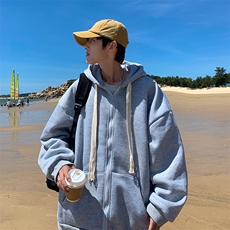 高街oversized小众外套男卫衣男秋季ins潮牌连帽夹克W5421-P32，男装卫衣，星座512-2