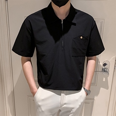 卡其2023夏装社会小伙男士纯色短袖衬衫男衬衣潮C3302-P58控价78，男装衬衫，电商A108