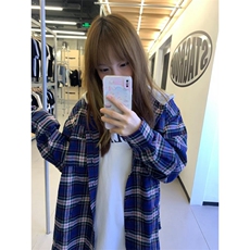 【有货】假两件美式复古连帽长袖衬衫外套男女同款8159HH-特P50，男装衬衫，星座1007（原301D）