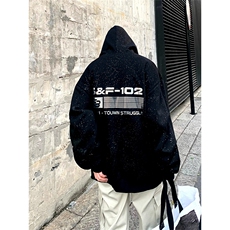 立体印花星空卫衣CT2314-TP85控价118宽松高街亮片连帽上衣男，男装卫衣，电商A102-1