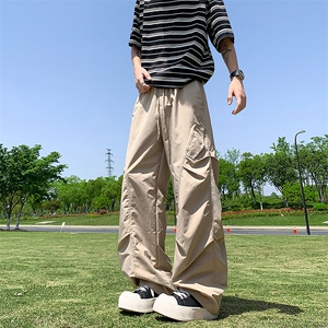 美式速干透气打褶伞兵冲锋裤工装直筒薄款休闲裤25XK67152特批35图片