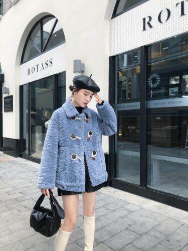 冬季皮毛一体，莫卡熊面料手感超柔软，女装，米朵拉