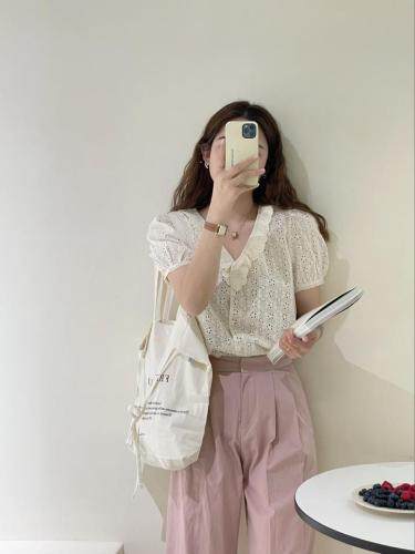 夏季新款蕾丝花边小衫，其它，miluroom