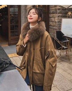 2021的狐狸毛大毛领毛毛派克服,其它,炫女孩