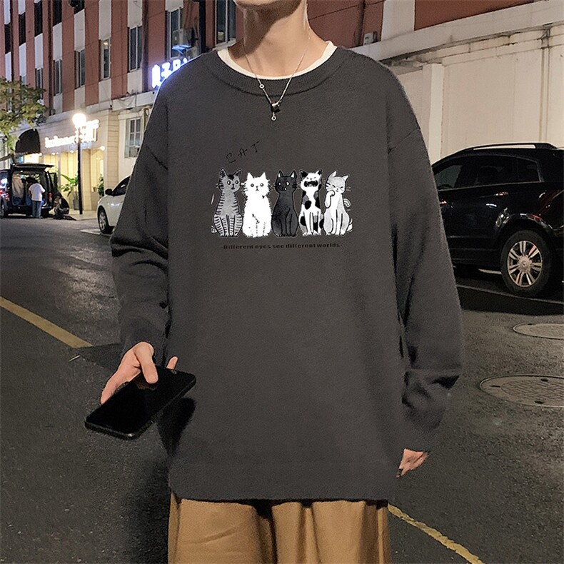 M67100-P45加绒款-P65圆领毛衣男大码针织衫男毛线衣线衫,男装针织衫/毛衣,电商A040