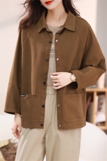 自留款推荐~外套春秋女装2025新款洋气小个子女早春上衣休闲夹克，女装衬衫，丽影随形