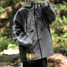 春秋新款户外冲锋衣美式宽松机能连帽外套百搭潮牌防风夹克男，男装夹克，星座716-3