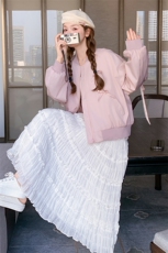 粉色蝴蝶结棒球服外套女春季2025年新款小个子设计感短款夹克上衣，女装短外套，2C201