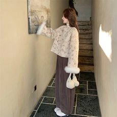 冬装新款短款新中式90白鸭绒羽绒服外套2C153-8908-P265K398，女装羽绒服，2C153