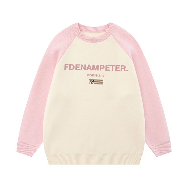 白底 新款秋季时尚百搭宽松字母印花潮流毛衣M1001特批55控88图片