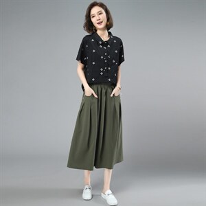 2023夏装新款时尚气质翻领休闲舒适两件套，女装套装/套裙，奕阳依阁