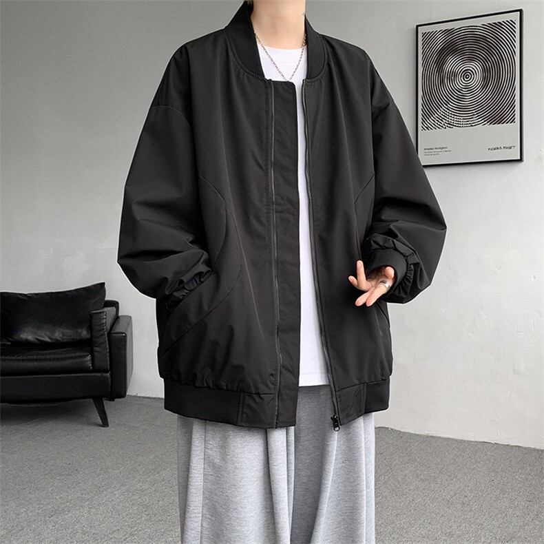 M-8XL春季棒球服外套男大码立领飞行员夹克潮牌休闲衣服JK001P65,男装夹克,电商B312