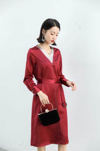 2021春季新品醋酸面料连衣裙高品质，女装连衣裙，荷塘月色