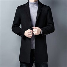 Z3358秋冬2023年男士毛呢大衣羊毛呢子双面尼中长款风衣P360,男装毛呢大衣,电商B360