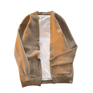 ins针织衫外套男女潮牌复古港风休闲百搭开衫毛衣上衣服M9320-P45图片