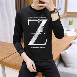 大货已备 2021跑量春季长袖T恤圆领韩版时尚男卫衣A112-W2735-P16图片